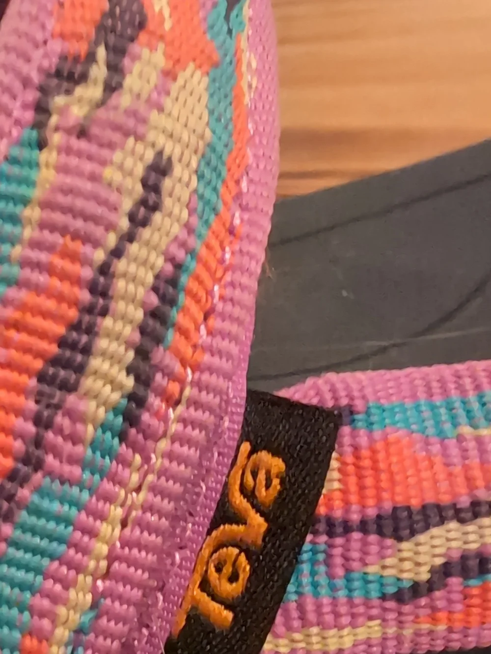 Girls Teva Pink Multi-Color Strap Sport Sandals